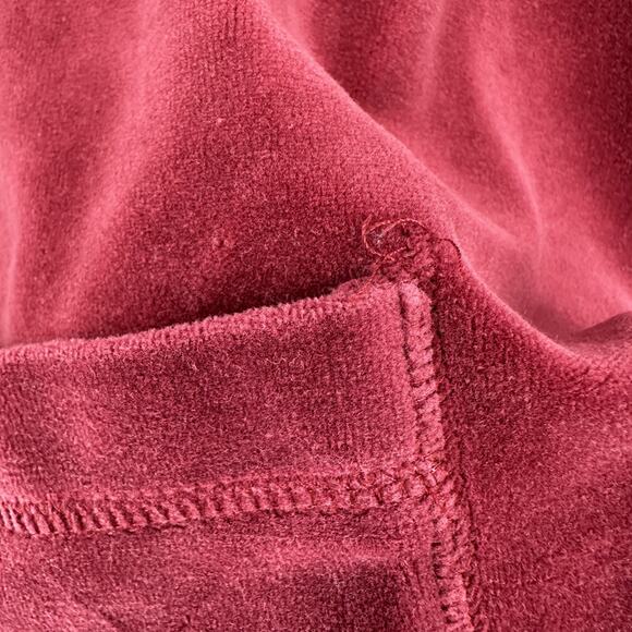 Coldwater Creek Pullover Womens XL Burgundy Cowl Neck Velour Tunic Pockets Comfy - Picture 5 of 10